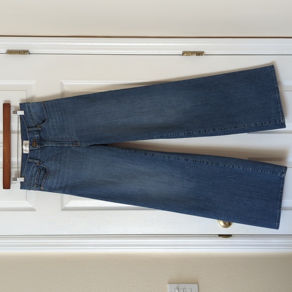 Frame Denim Denim - Frame Slim Palazzo Disarm Medium Wash High Waisted Wide Straight Leg Jeans 28